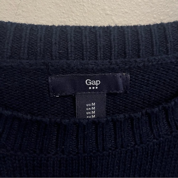 Gap Navy Stripped Pullover Sweater Women’s Size Medium - Picture 4 of 4